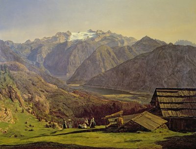 Lake Hallstatt by Ferdinand Georg Waldmuller