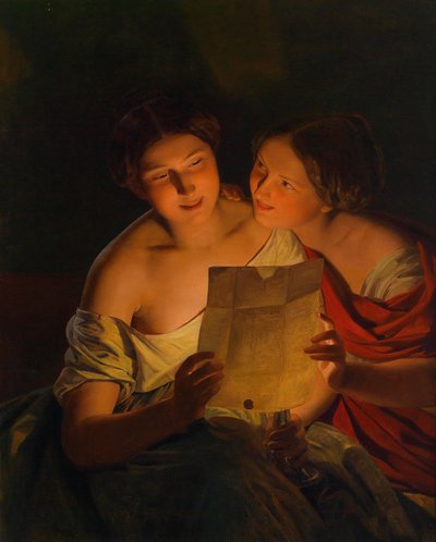 Love Letter by Ferdinand Georg Waldmuller