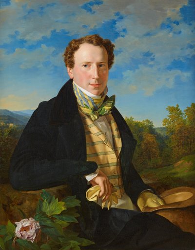 Self-Portrait in Youth by Ferdinand Georg Waldmuller