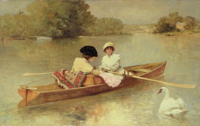 Boating on the Seine by Ferdinand Heilbuth