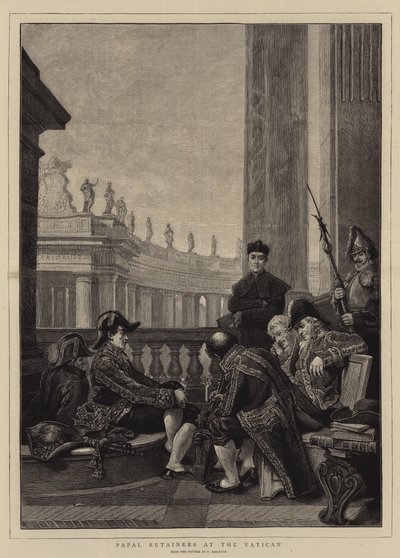 Papal Retainers at the Vatican by Ferdinand Heilbuth