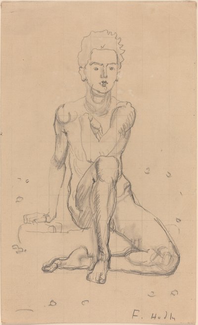 Hector Posing Nude by Ferdinand Hodler