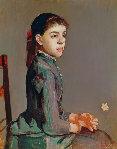 Young Girl - Louise Duchosal. 1885 by Ferdinand Hodler