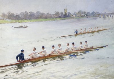Eights Racing at Putney by Ferdinand Joseph Gueldry