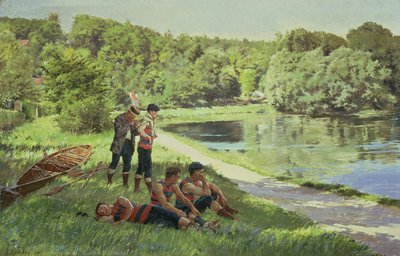 The Team Resting by Ferdinand Joseph Gueldry