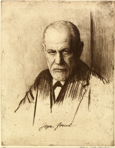Portrait of Sigmund Freud by Ferdinand Schmutzer
