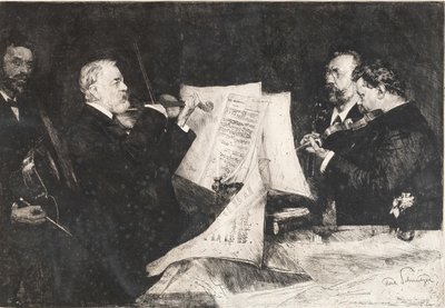 The Joachim Quartet by Ferdinand Schmutzer