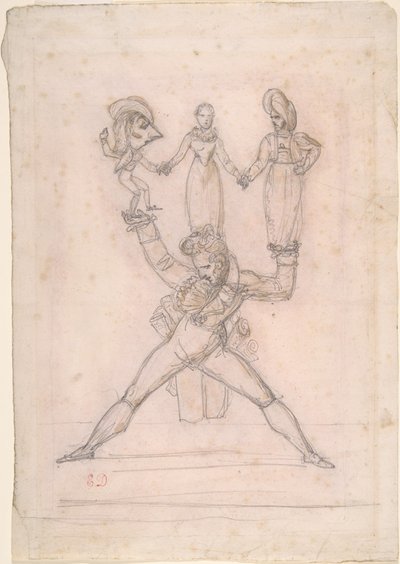 Italian Theatre by Ferdinand Victor Eugene Delacroix