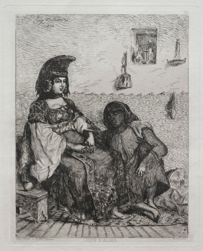 Jewish Woman of Algiers by Ferdinand Victor Eugene Delacroix