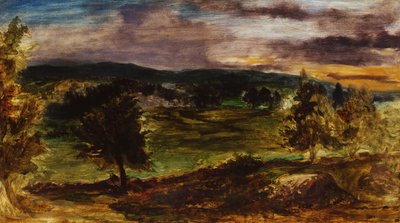 Landscape at Champrosay by Ferdinand Victor Eugene Delacroix