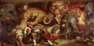 The Lion Hunt by Ferdinand Victor Eugene Delacroix