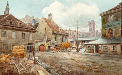 The Flea Market in Vienna by Ferdinand Weckbrodt
