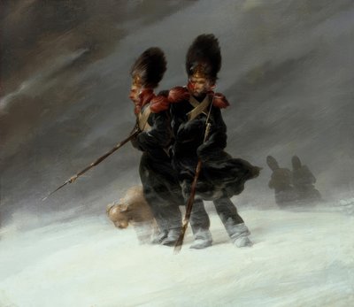 Grenadiers in the Snow by Louis Ferdinand von Rayski