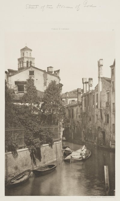 Street of the House of God. by Ferdinando Ongania