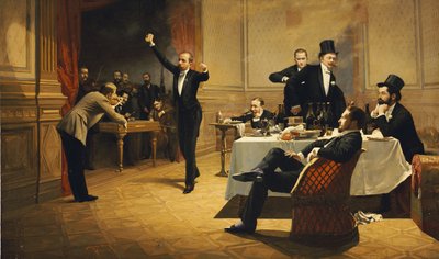 The Dinner Party, 1837 by Ferencz Paczka