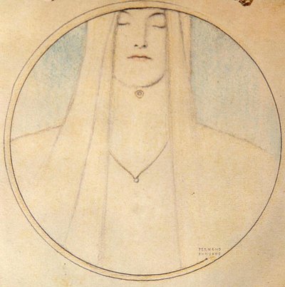Head of a Woman by Fernand Khnopff
