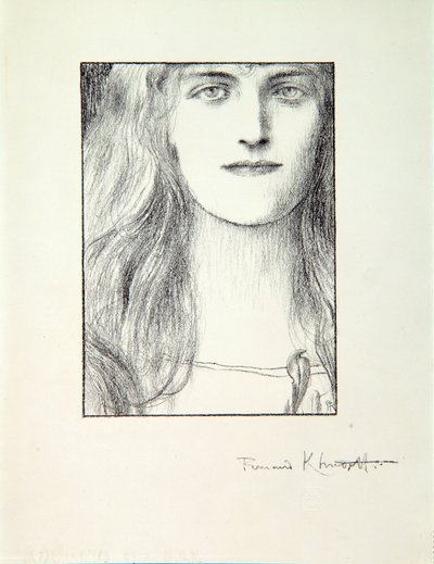 Head of a Woman, 1897 by Fernand Khnopff