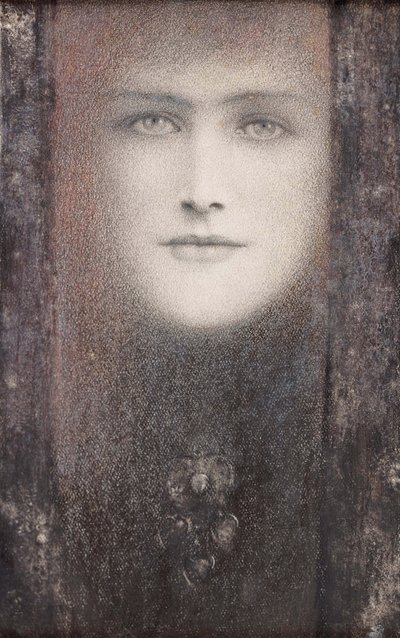 Le Masque au Rideau Noir, 1892 by Fernand Khnopff