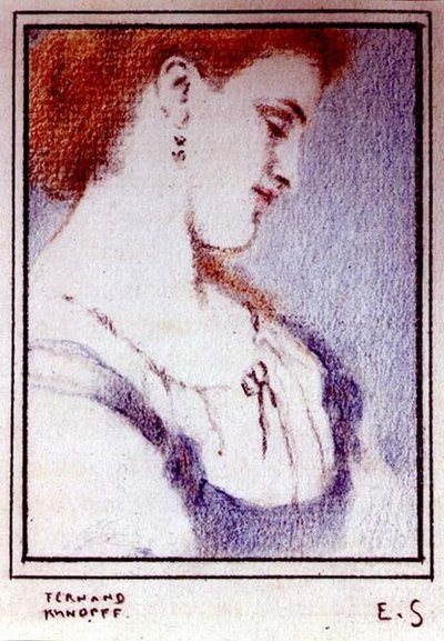 The Thoughts of Eugene Smits by Fernand Khnopff