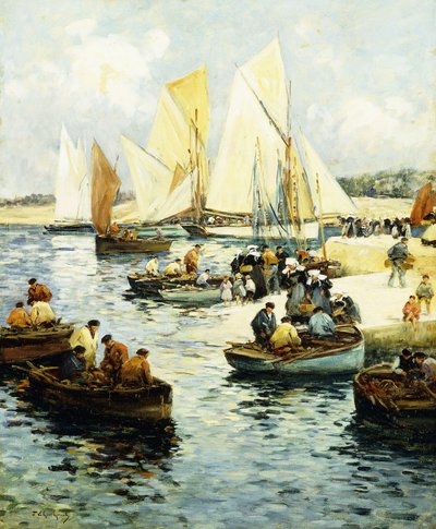 Return of the Fishermen at Concarneau by Fernand Legout Gerard