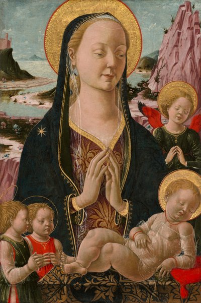 Madonna and Child with Angels by Ferrarese 15th Century