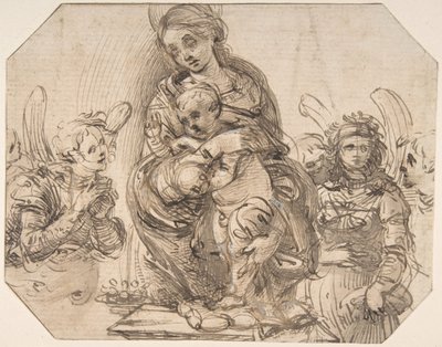 Virgin and Child Attended by Angels by Filippino Lippi.