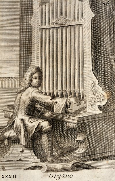 Man playing the organ by Filippo Bonanni