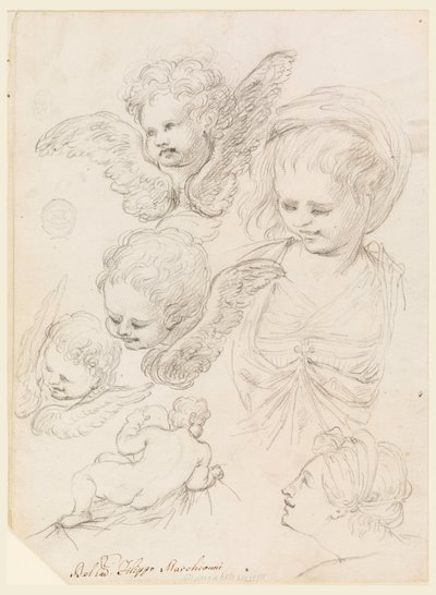 Studies for a Religious Representation by Filippo Marchionni