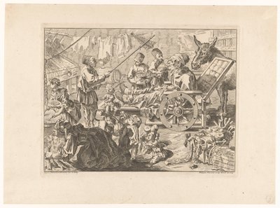 Pulcinella in a Mobile Chair by Filippo Vasconi