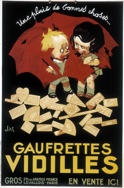French Advertising for Wafer Vidilles (poster) by Firmin Bouisset