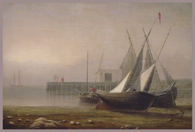 Fishing Boats at Low Tide, c.1850s by Fitz Henry Lane