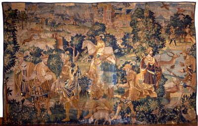 Hunting tapestry by Flemish School