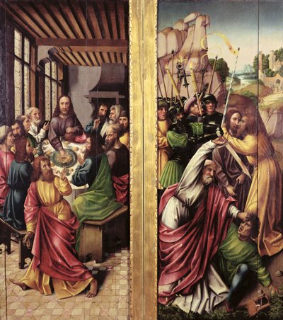 Kiss of Judas and Last Supper by Flemish School