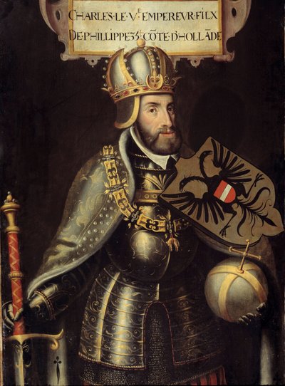 Portrait in Foot of Charles V by Flemish School