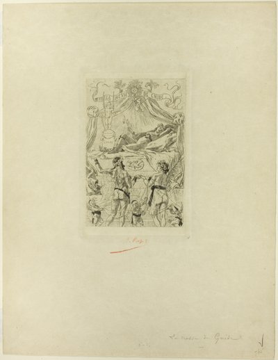 Frontispiece to La messe de Gnide by Félicien Rops