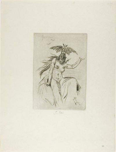 Warrior by Félicien Rops