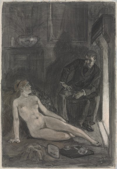 Winter Evening by Félicien Rops