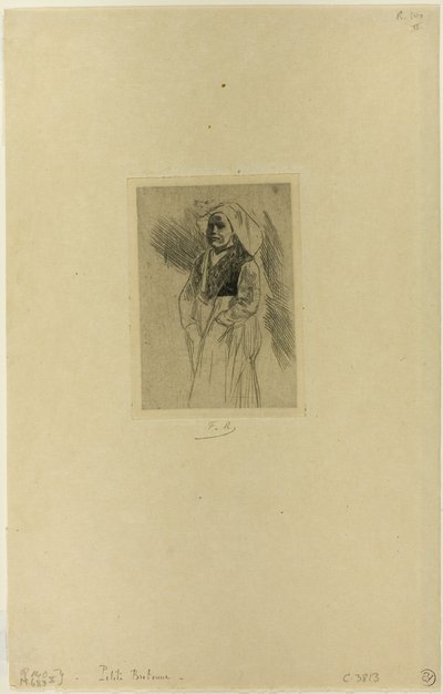 Young Breton Woman by Félicien Rops