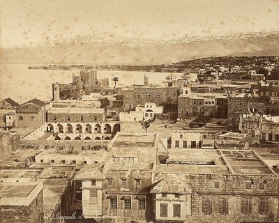 Panoramic view of Beirut, Lebanon by Félix Bonfils