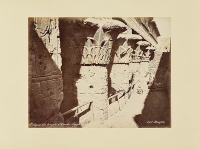 Portico of the Temple of Esneh, Egypt by Félix Bonfils