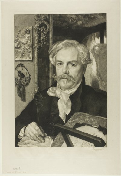 Portrait of Edmond de Goncourt by Félix Henri Bracquemond