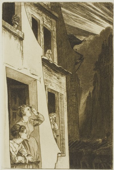 The Eclipse by Félix Henri Bracquemond