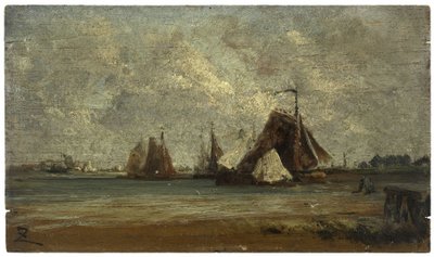 Fishing Sloops, ca. 1852 by Félix Ziem