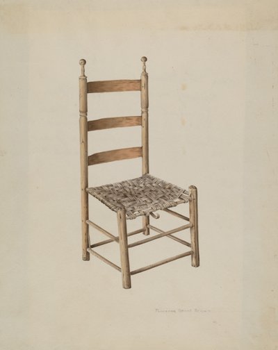 Ladder Back Chair by Florence Grant Brown
