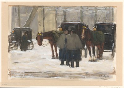Carriages and Coachmen in the Snow by Floris Arntzenius