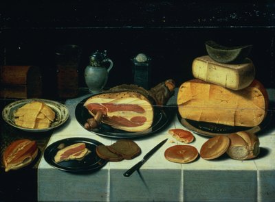 Still Life with a Ham by Floris Gerritsz van Schooten