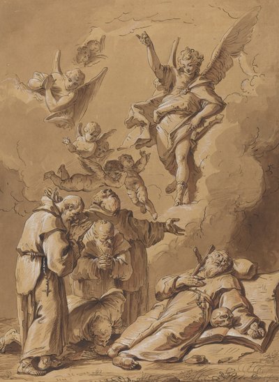 Death of a Holy Friar by Follower of Francesco Fontebasso