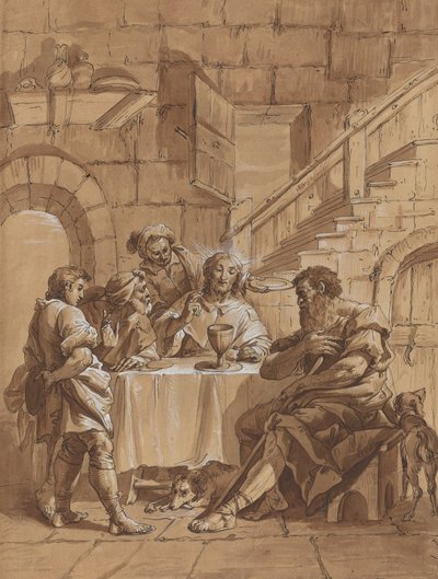 Supper at Emmaus by Follower of Francesco Fontebasso