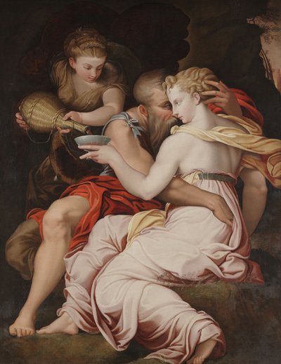 Lot and His Daughters by Fontainebleau School