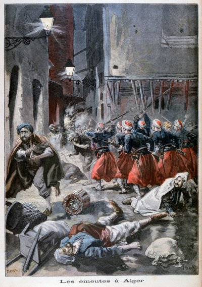 Anti-Jewish riots in Algiers, 1898 by Fortuné Méaulle